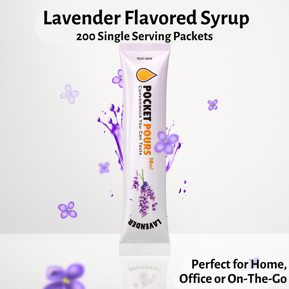 Pocket Pours Lavender Syrup Packets - 10mL Single-Serve