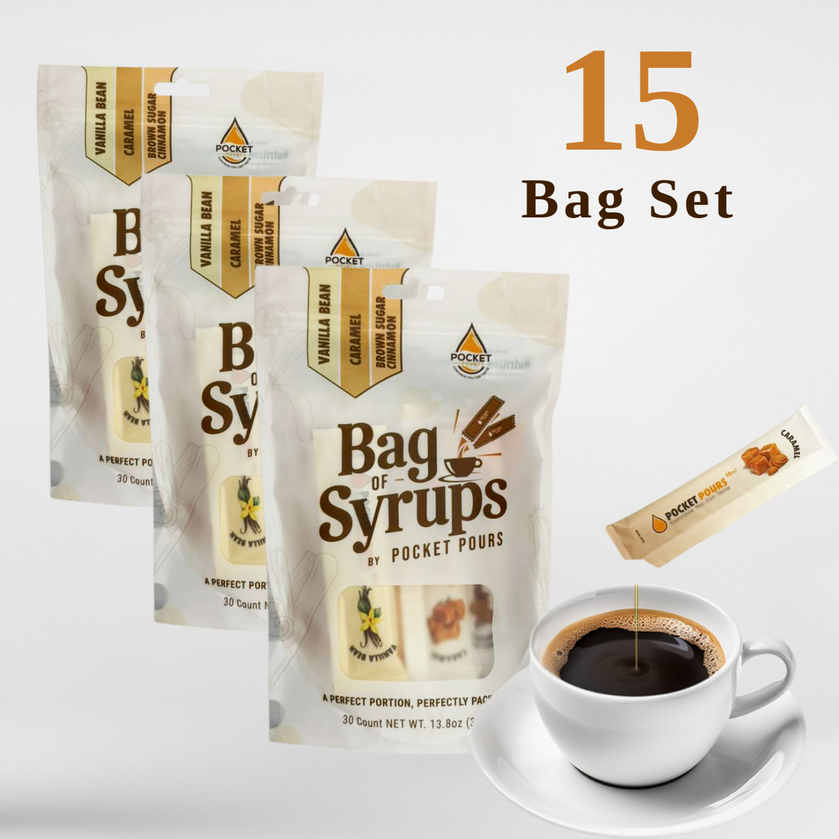 Pocket Pours Variety Coffee Syrup Packets