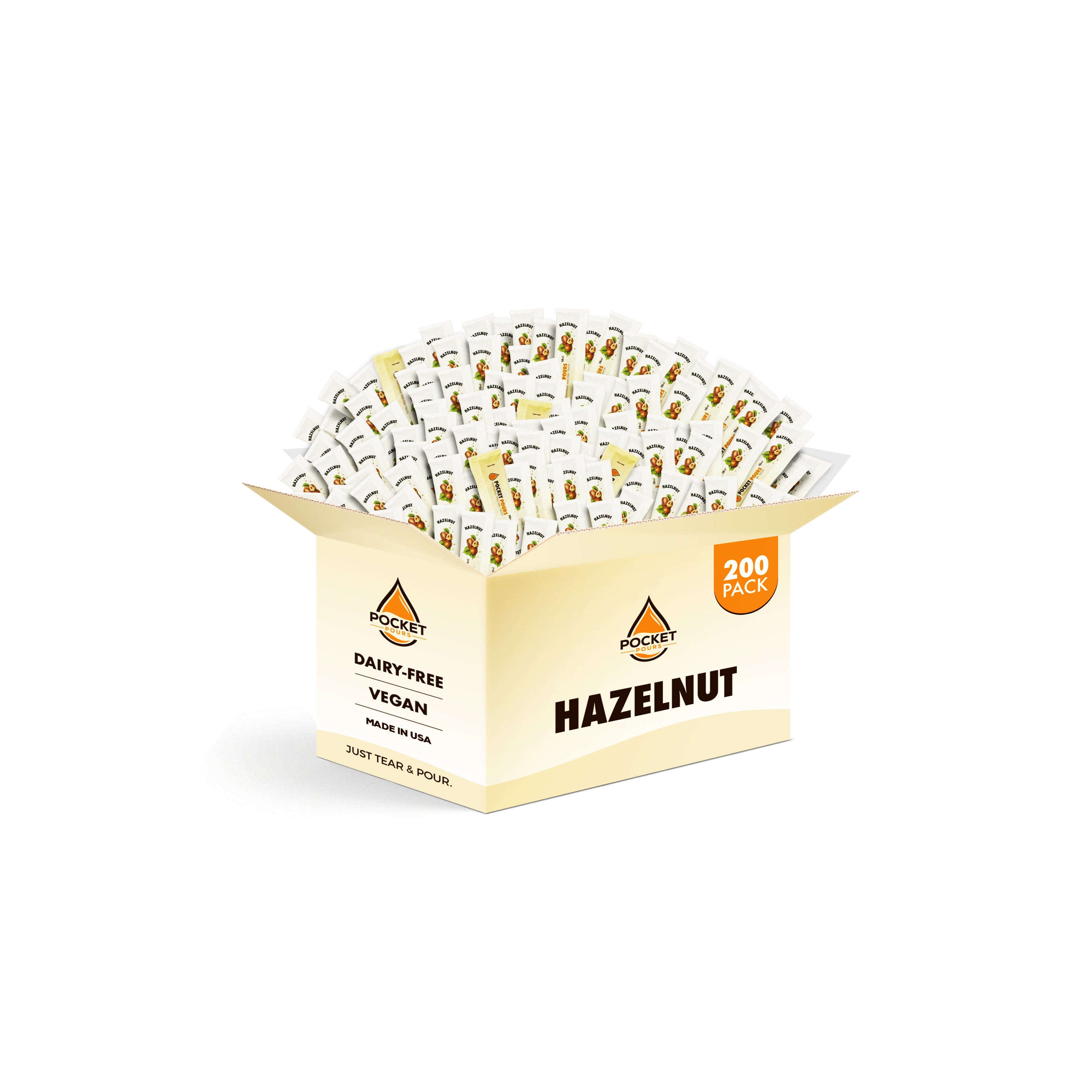 Pocket Pours Hazelnut Syrup Packets - 10mL Single-Serve