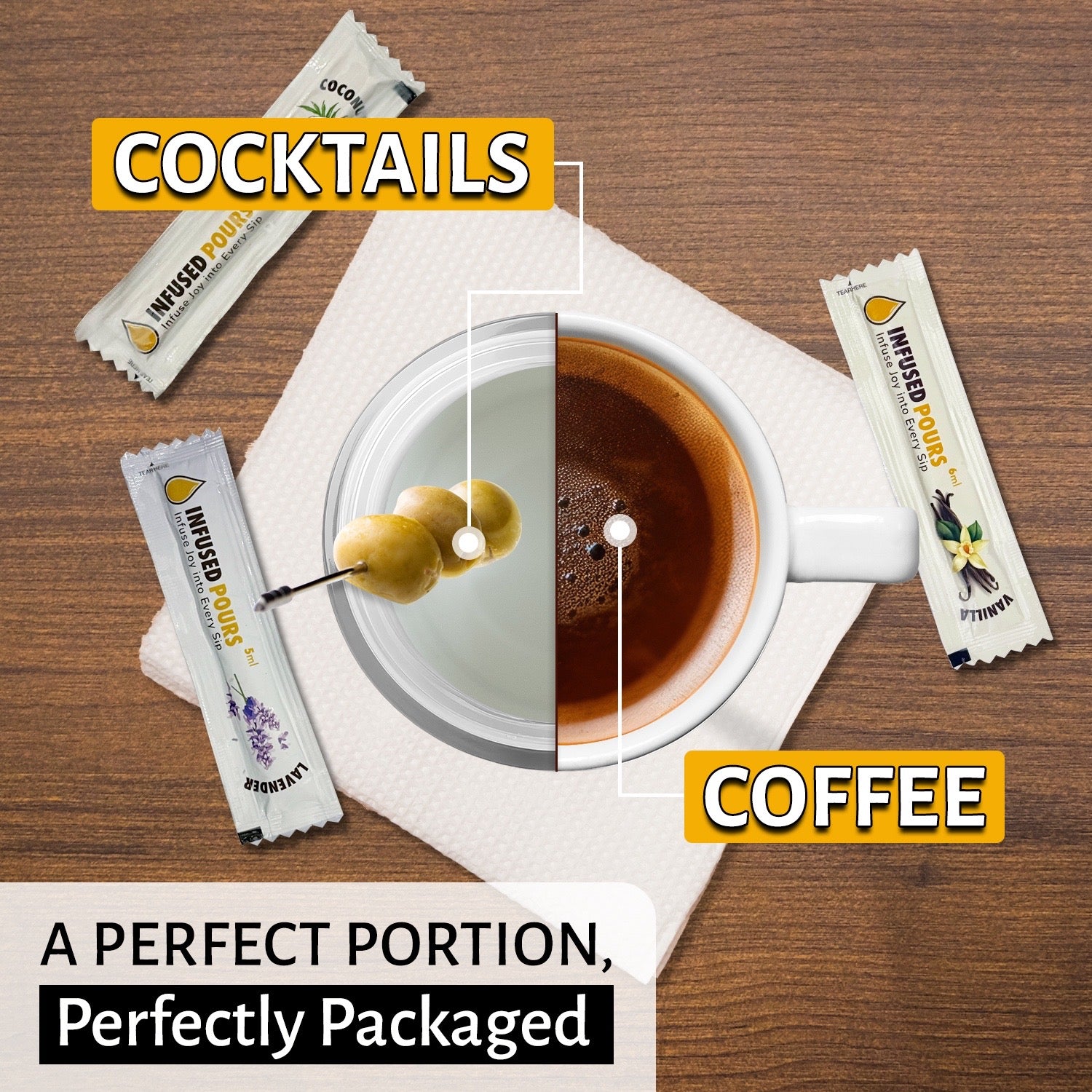 Pocket Pours Variety Coffee Syrup Packets