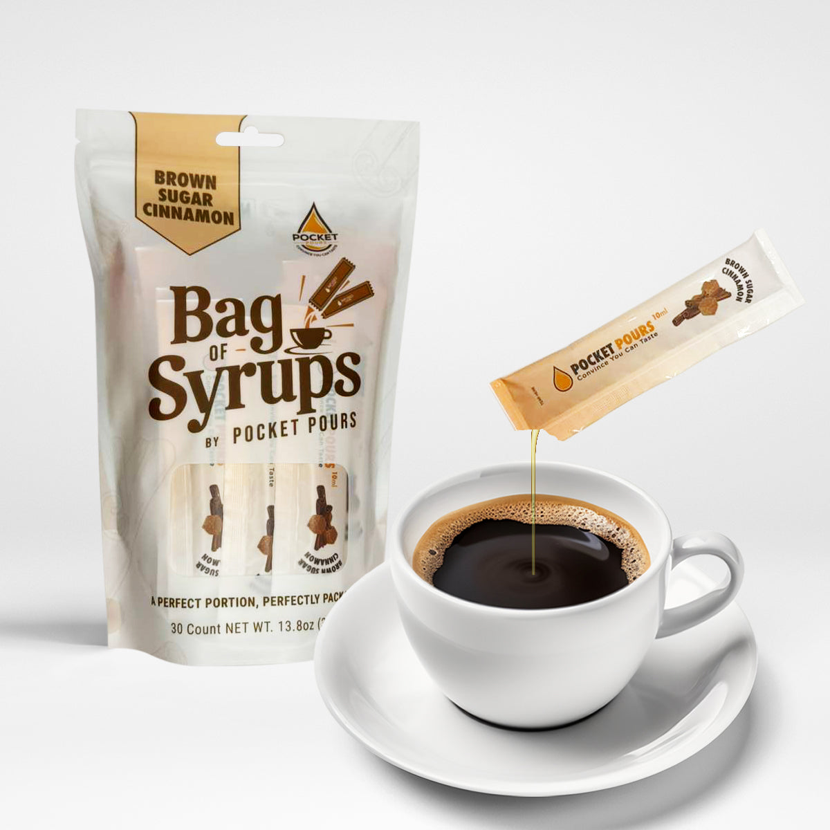 Pocket Pours Brown Sugar Cinnamon Syrup Packets - 10mL