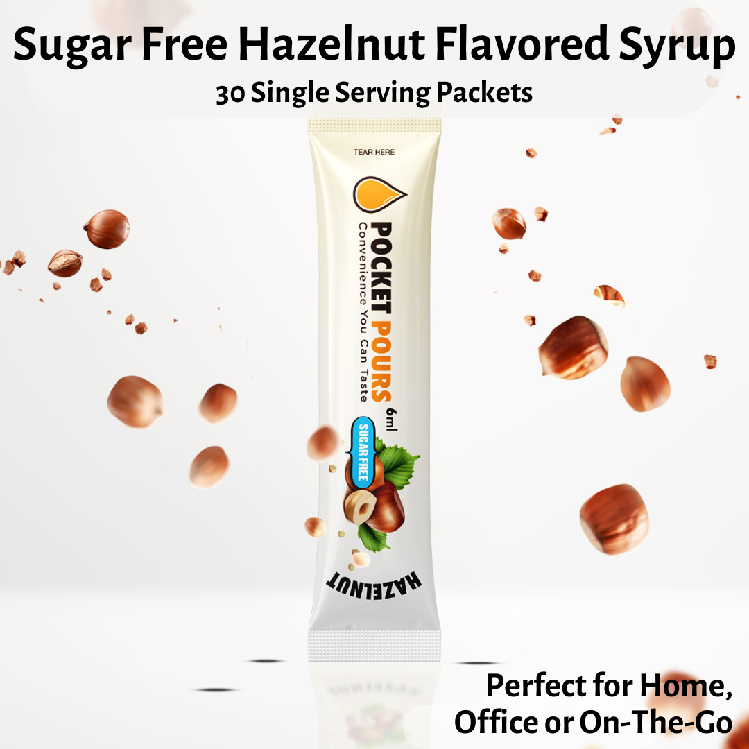 Pocket Pours Sugar Free Hazelnut Coffee Syrup Packets