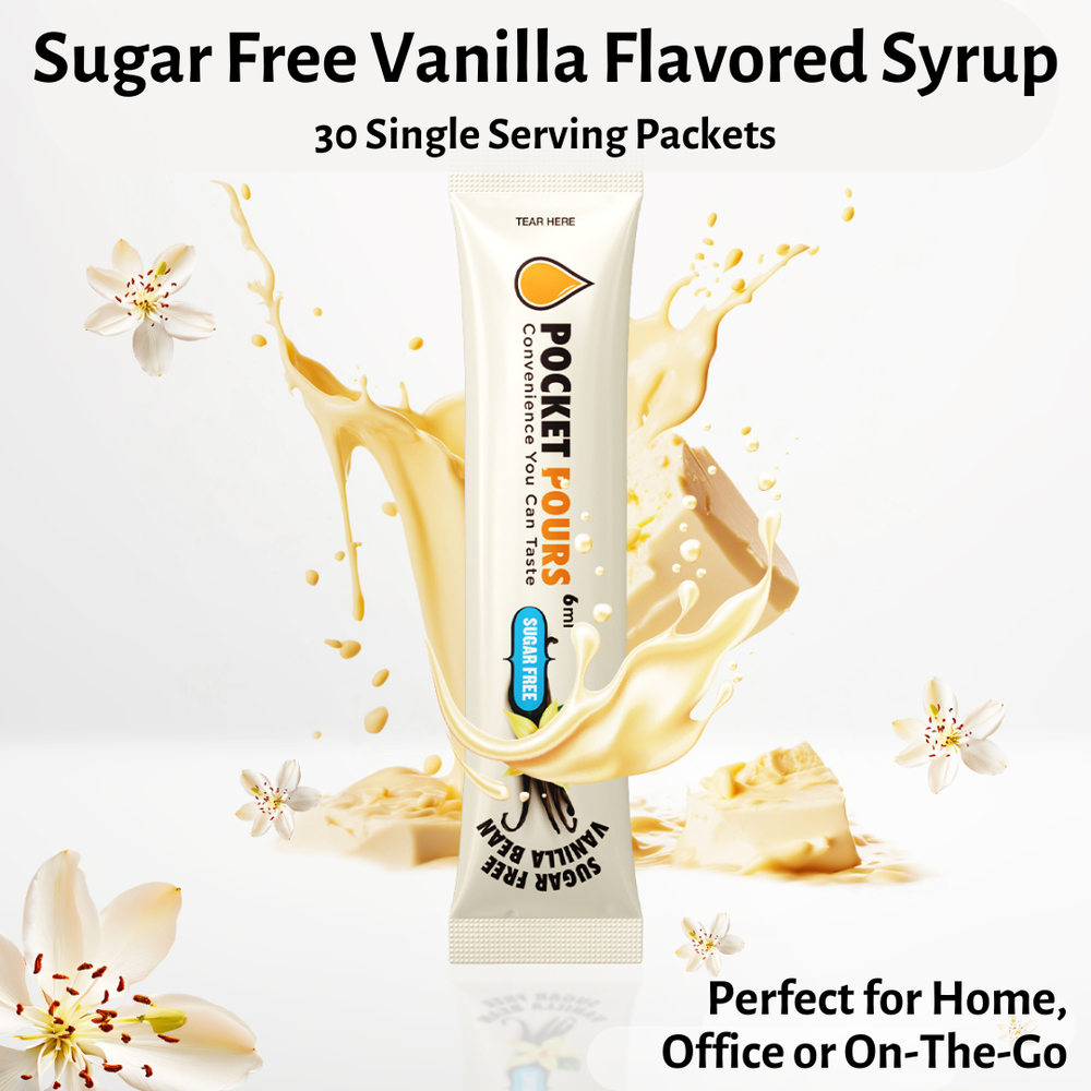 Pocket Pours Sugar Free Vanilla Bean Coffee Syrup Packets