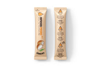 Close-up of an individual coconut syrup packet